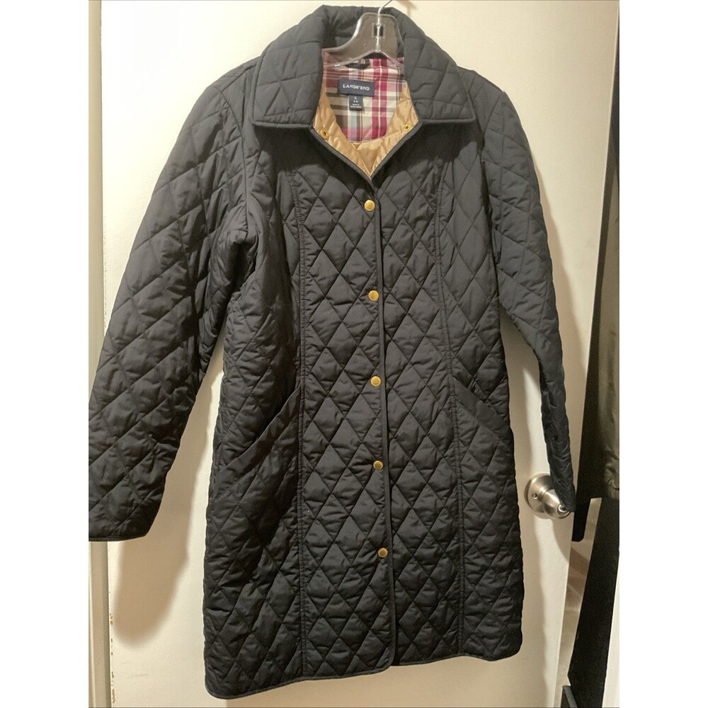 Lands End Trench Coat Women Fall Winter Spring Jacket